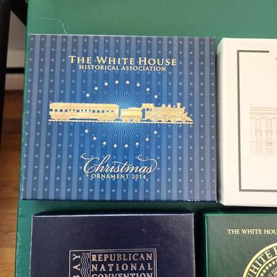 Mixed Lot of 11 White House ,Presidents Library of Congress Christmas Ornaments