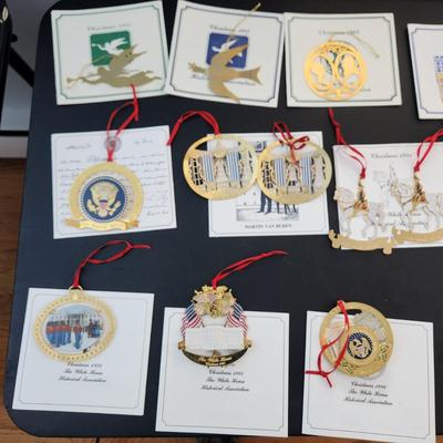 Lot of 12 White House Christmas Ornaments 1980's 1990's