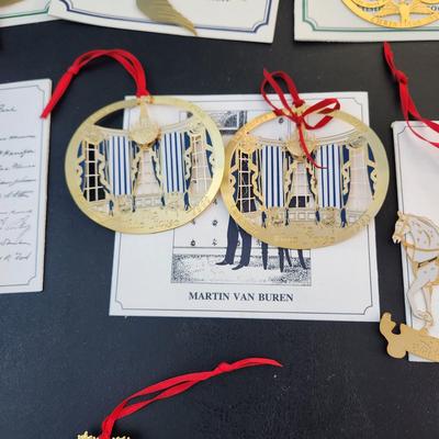 Lot of 12 White House Christmas Ornaments 1980's 1990's