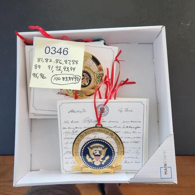 Lot of 12 White House Christmas Ornaments 1980's 1990's