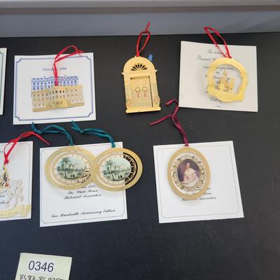 Lot of 12 White House Christmas Ornaments 1980's 1990's