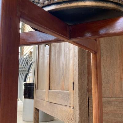 MCM Teak Planter w/ Plant