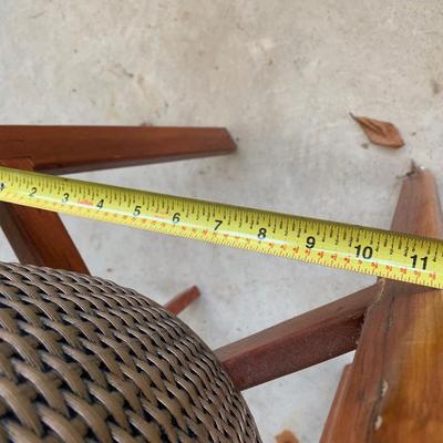 MCM Teak Planter w/ Plant