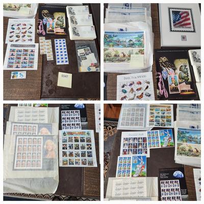 Large lot of U.S. Postage Stamps Sheets Collection