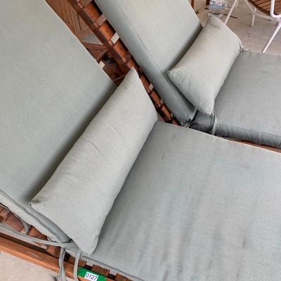 PAIR Patio Chaise Lounge Chairs w/ Cushions