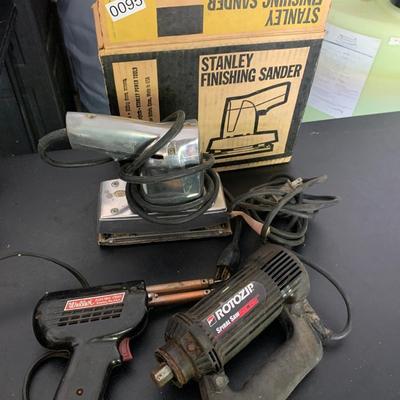 Stanley Finishing Sander Rotozip Spiral Saw Weller Soldering Tool +