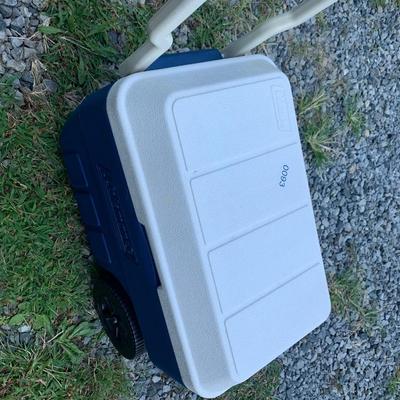 Large Coleman Cooler On Wheels W/ Handle