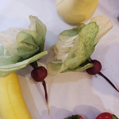 Basket of Cloth Fruits and Vegetables (LR-KD)