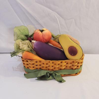 Basket of Cloth Fruits and Vegetables (LR-KD)