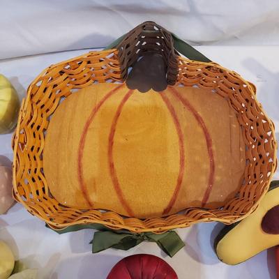 Basket of Cloth Fruits and Vegetables (LR-KD)