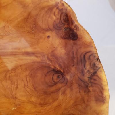 Carved Wood Basket and Tree Trunk Vase/Bowl (LR-KD)
