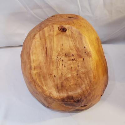 Carved Wood Basket and Tree Trunk Vase/Bowl (LR-KD)