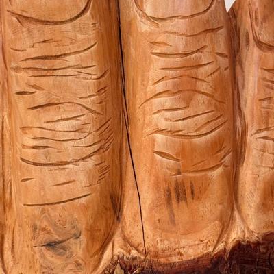 Two Hand-Carved Wooden Chairs, Custom-Built & Locally Made (LLR-DZ)