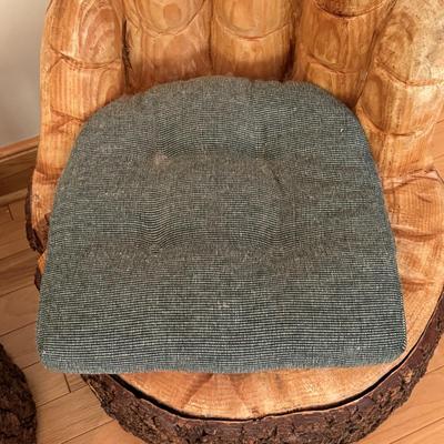 Two Hand-Carved Wooden Chairs, Custom-Built & Locally Made (LLR-DZ)