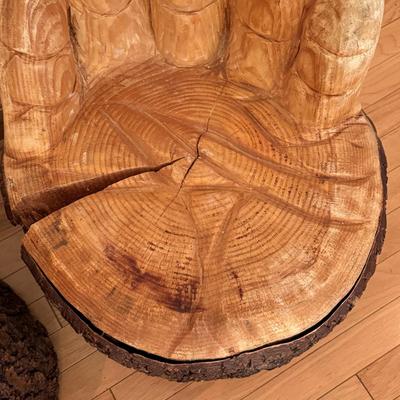 Two Hand-Carved Wooden Chairs, Custom-Built & Locally Made (LLR-DZ)