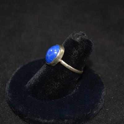 925 Sterling Sodalite Ring Size 6.5, 1.7g