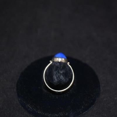 925 Sterling Sodalite Ring Size 6.5, 1.7g