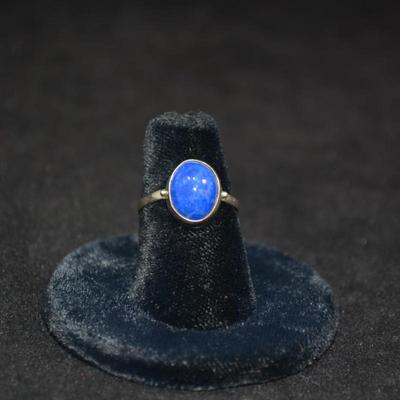 925 Sterling Sodalite Ring Size 6.5, 1.7g