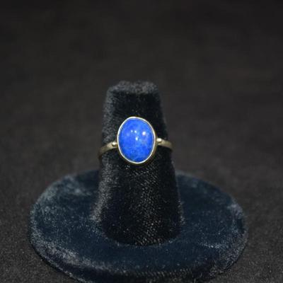 925 Sterling Sodalite Ring Size 6.5, 1.7g