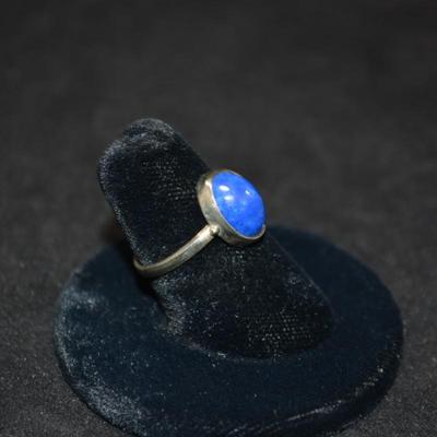 925 Sterling Sodalite Ring Size 6.5, 1.7g