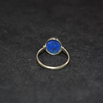 925 Sterling Sodalite Ring Size 6.5, 1.7g