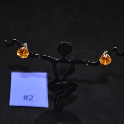 14k Gold w/ Citrine Studs 1.3g