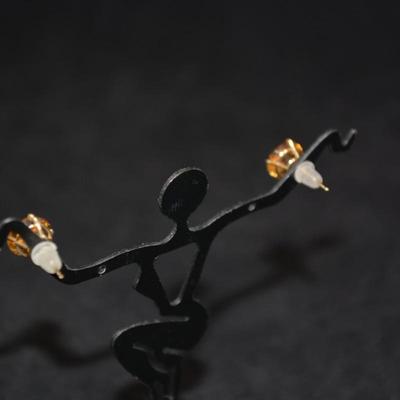 14k Gold w/ Citrine Studs 1.3g