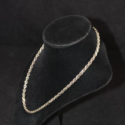 Heavy 925 Sterling Rope Chain 18”, 30.0g