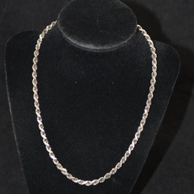 Heavy 925 Sterling Rope Chain 18”, 30.0g