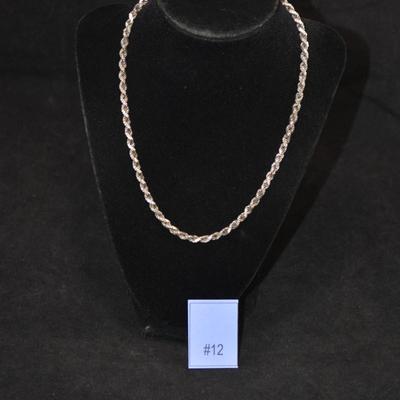 Heavy 925 Sterling Rope Chain 18”, 30.0g