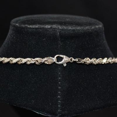 Heavy 925 Sterling Rope Chain 18”, 30.0g