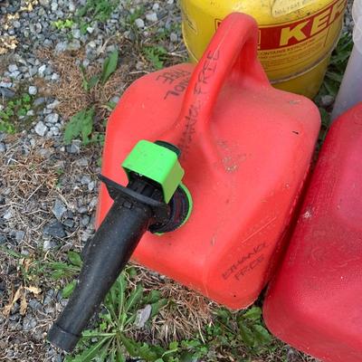 Large Fuel Can Lot - Some Contain Fuel