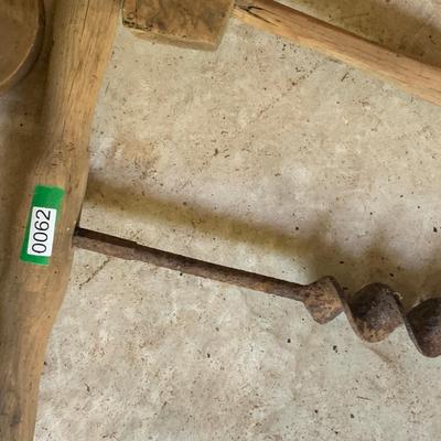 Primitive Tool Lot Pulleys Awl More