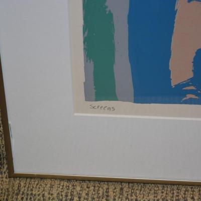 Framed & Matted ‘Screens’ Print 2/5 Signed Walt Bradshaw 33.75”x24”