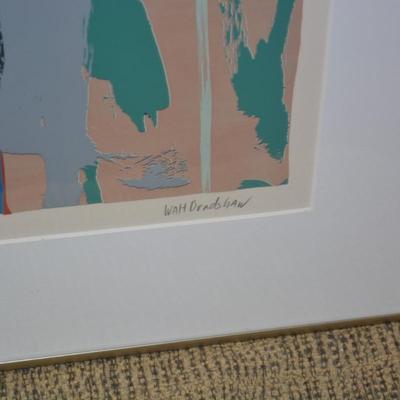 Framed & Matted ‘Screens’ Print 2/5 Signed Walt Bradshaw 33.75”x24”