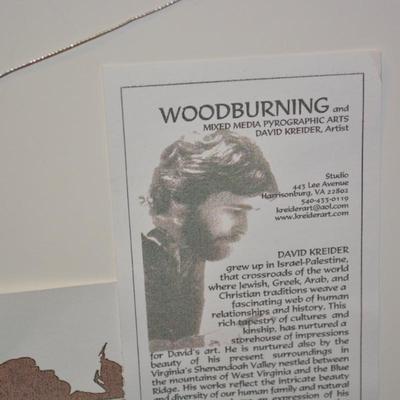Framed & Matted Pyrography Prayer Wall Art by David Kreider 1/350, 22”x14”