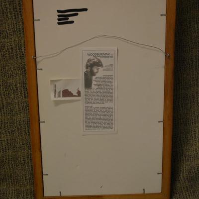 Framed & Matted Pyrography Prayer Wall Art by David Kreider 1/350, 22”x14”