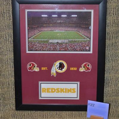 Framed & Matted Redskins 2012 NFL Wall Art 18”x14”