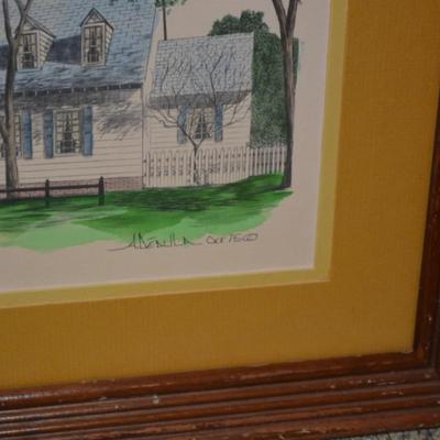 Set of 2 Vintage Framed Williamsburg, VA Prints 18.25”x14.25”