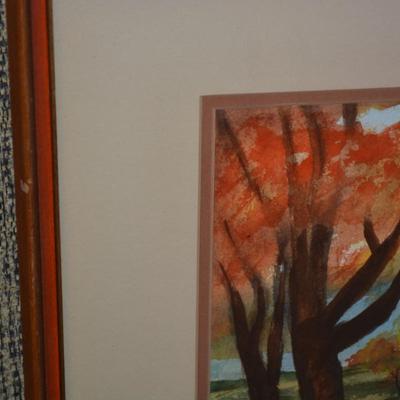 Framed & Matted Farm- scape Print by Ed Dorr 21”x17.25”