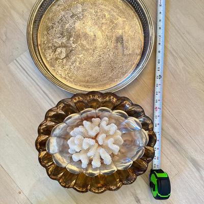 Beautiful Gorham silverplate pieces and coral
