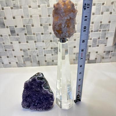 Geode Rock. Glass Votive Holder, Home decor item