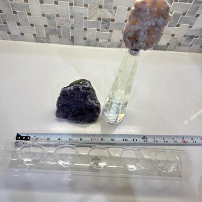 Geode Rock. Glass Votive Holder, Home decor item