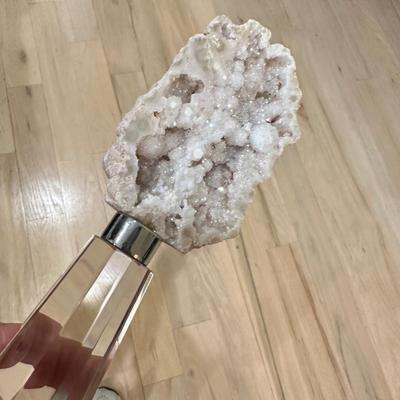 Geode Rock. Glass Votive Holder, Home decor item