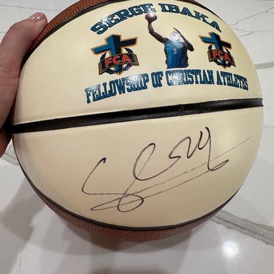 Serge Ibaka Autographed Basketball