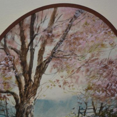 Framed, Matted, Signed Ed Gifford ‘Spring Lane’ Wall Art 18.5”x14.25”