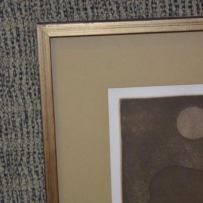 Vintage ‘Nightling’ Lithograph 4/15 by Douglas Russell 16.5”x15”