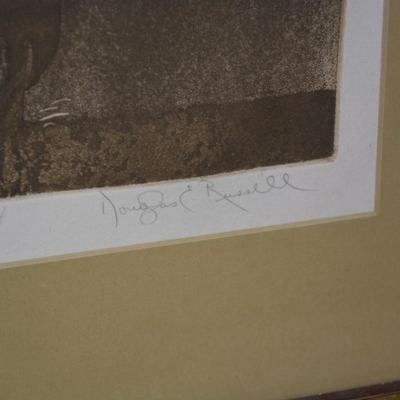 Vintage ‘Nightling’ Lithograph 4/15 by Douglas Russell 16.5”x15”