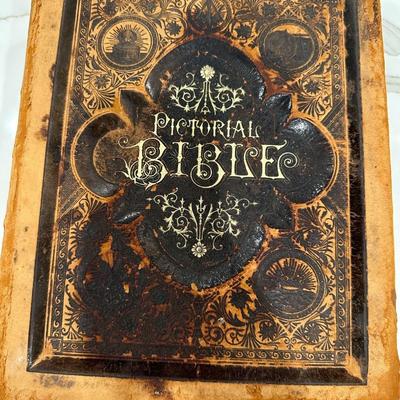 Large Pictorial Antique Bible #3