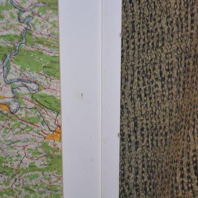 Framed Blue Ridge Mountains Map 23.5”x19.75”